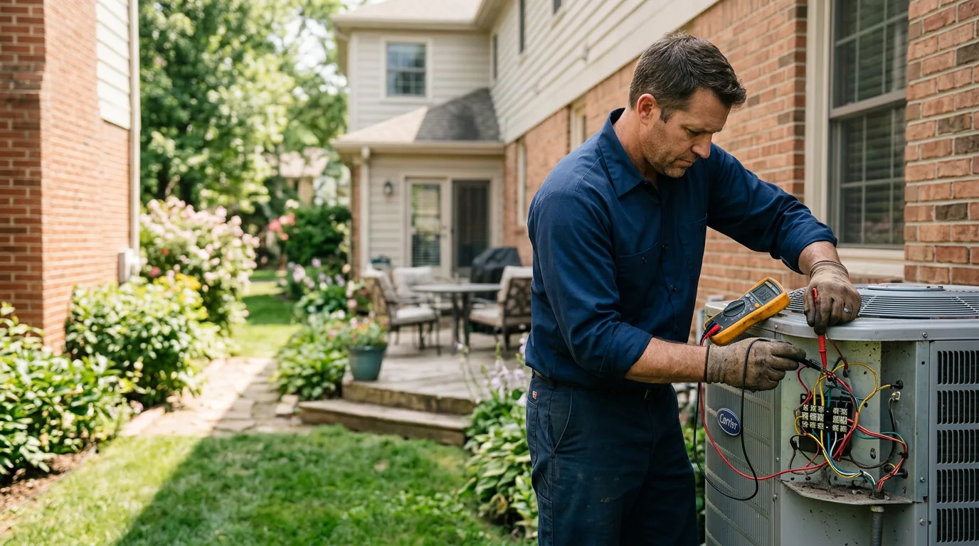 HVAC technician working near Fowlerton, TX